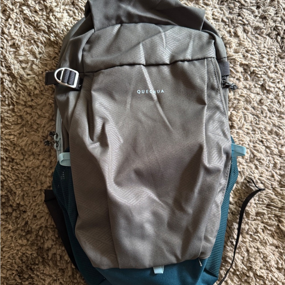 Quechua Day Hiking Backpack in Gray and Teal 20L